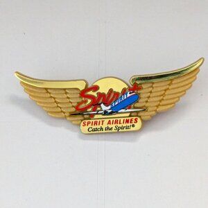 Vintage STOFFEL SEALS Spirit Airlines Plastic Wings Aviation Kids Pin